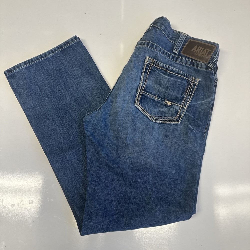 Ariat M5 Straight Fit Straight Leg Jeans Mens 36x34 Medium Wash Denim Western